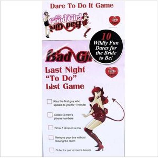 Amscan Good Girl/Bad Girl Hen Night Dare Card - White/red/black - one size