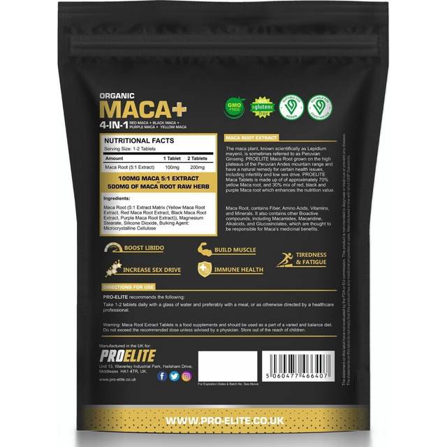 (120 Tablets) Maca Root Extract 500mg Vegan Tablets Mood Health