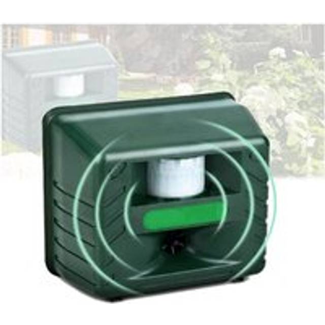 Cyslmuk - Ultrasonic Bird Repeller Outdoor, Ultrasonic Animal Repeller with Motion Sensor and Flashlight to Repel Pests