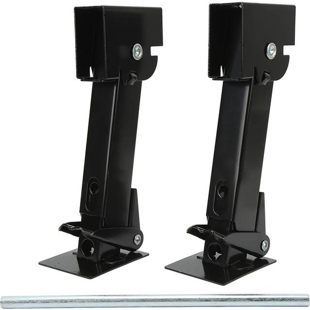 2PCS Stabilizer Jack Iron 650lb Support 1000lb Lifting Capacity Telescoping Adjustable Swing Down