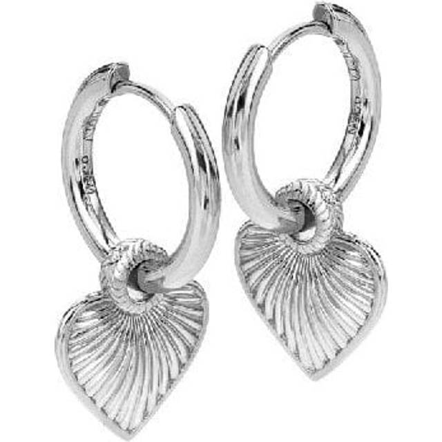 Hot Diamonds Essence Heart Huggie Earrings, Multi, Women - Print