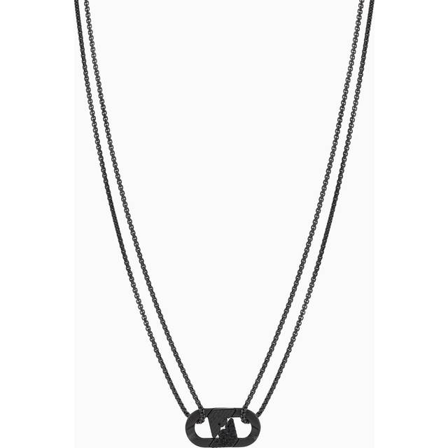 Black Crystal ID Necklace