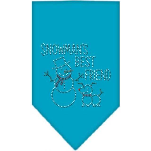 Mirage Pet Products Snowmans Best Friend Rhinestone Bandana Small Turquoise