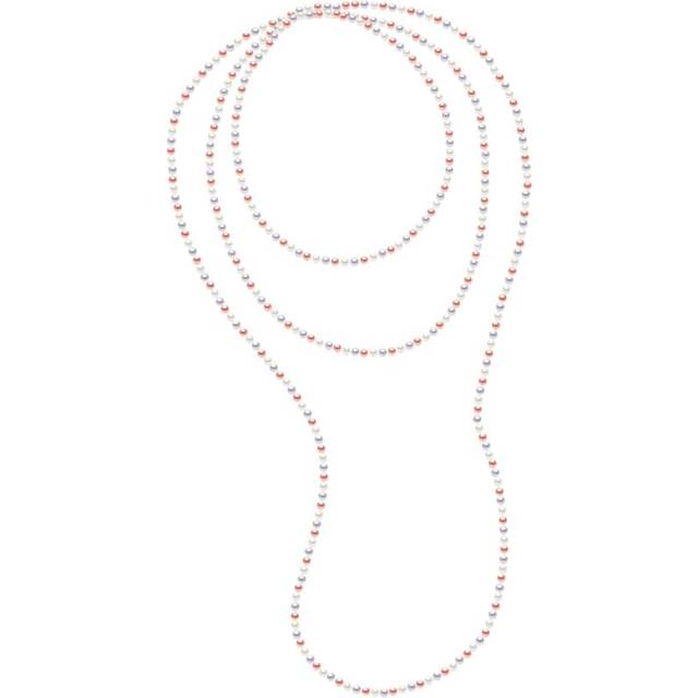 Diadema Womens - Necklace - OPERA Real Freshwater Pearls - Pastel Multicolour - One Size