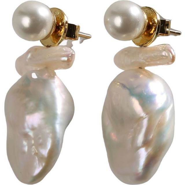 Simone Rocha - freshwater pearl earrings - women - Pearls - One Size - Gold