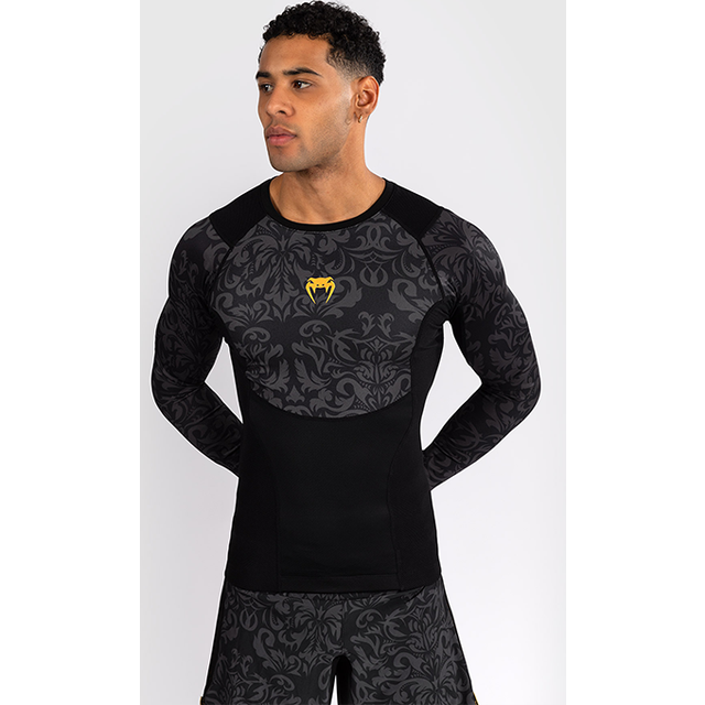 Venum x Ilia Topuria Unmatched Långärmad Rashguard Svart Guld