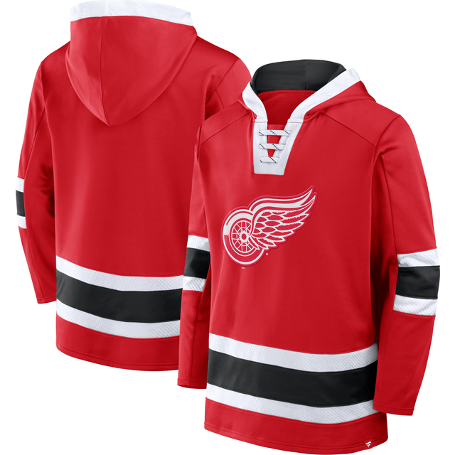 Detroit Red Wings Laced Hockey Hoodie - Mens