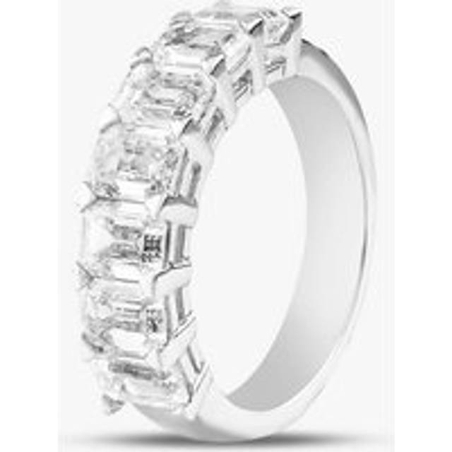 Platinum 3.49ct Emerald Cut Diamond Half Eternity Ring R27605PT95DD002 PLT - Silver
