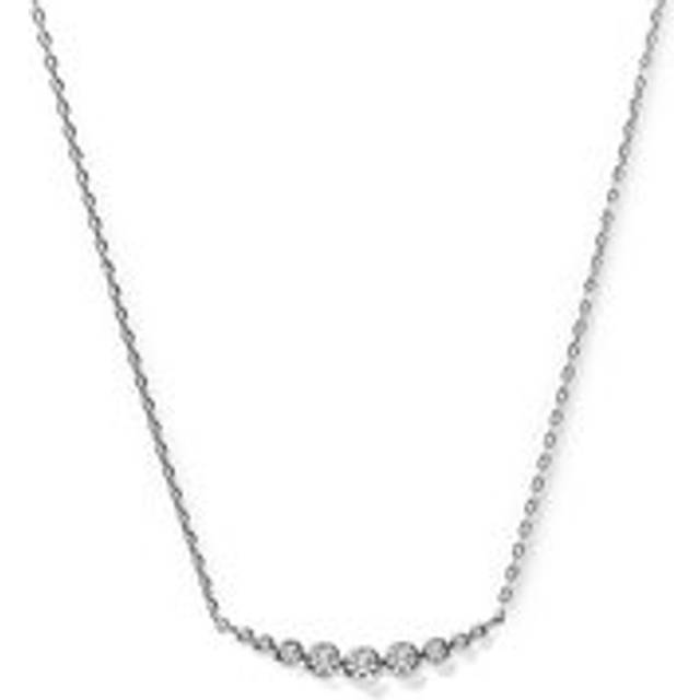 CARAT* Carissa Silver Cubic Zirconia Graduated Necklace CN925W-CARI