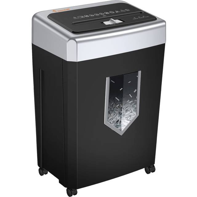 Bonsaii 15-Sheet Cross Cut Paper Shredder for Office, Heavy Duty Shredder for CD/Card, 30-Minute Working Time, 60dB Quiet Shredder with Jam Proof Syst