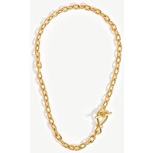 Twisted Link T-Bar Chain Necklace