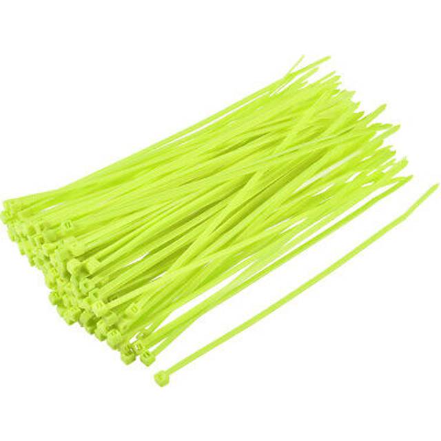 Cable zip ties 150mmx2.5mm self-locking nylon tie wraps fluorescent green 80pcs
