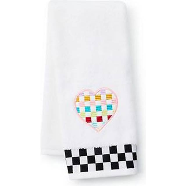 MACKENZIE-CHILDS Hand Towel  Cute Decorative Hand Towel for Bathroom and Kitchen  Rainbow Heart Check
