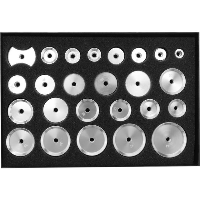 25Pcs Watch Back Case Metal Aluminum Closer Press Dies Repair Tool