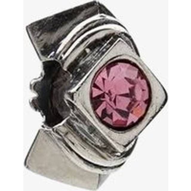 Chamilia Sterling Silver Diamond Shape Pink Cubic Zirconia Bead Jb 5C - Grey