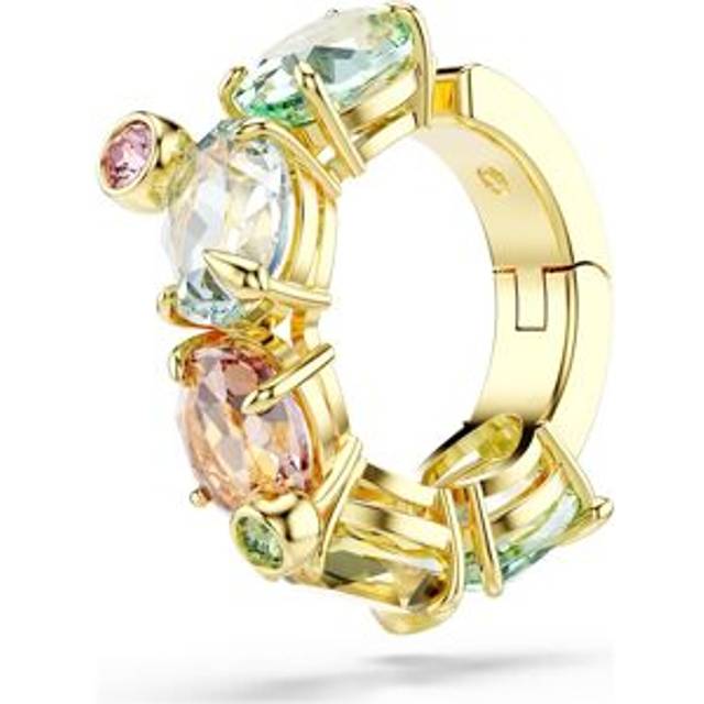 Gema ear cuff, Single, Mixed cuts, Multicoloured, Gold-tone plated