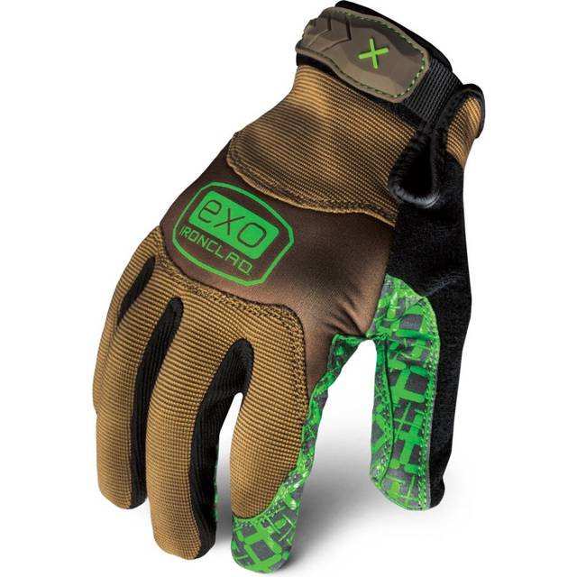 Ironclad mens Work Gloves EXO GRIP BROWN , Brown & Green, 2X-Large Pack of 1 US