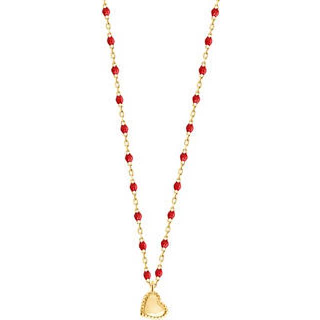 Lucky Heart Necklace - Poppy - Inspired by her father, Gigi founded her eponymous brand, Gigi Clozeau in France. Each design is imagined and created in the family workshop using 18-carat gold, with a range of delicate necklaces and bracelets to choose from. Intricate beading and expertly crafted charms adorn many of the creations, sure to become favourites in your daily edit.