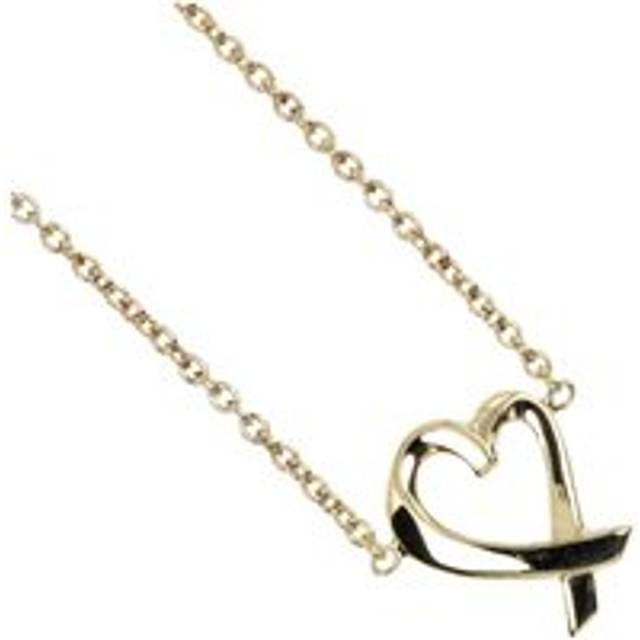Womens Preloved Return to Tiffany Heart Pendant Necklace Wo - Gold - Metallics - One Size
