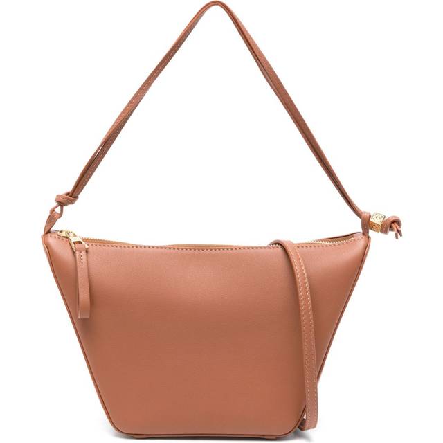 LOEWE - mini Hammock shoulder bag - women - CALFSKIN/Linen/Flax/Cotton - One Size - Brown