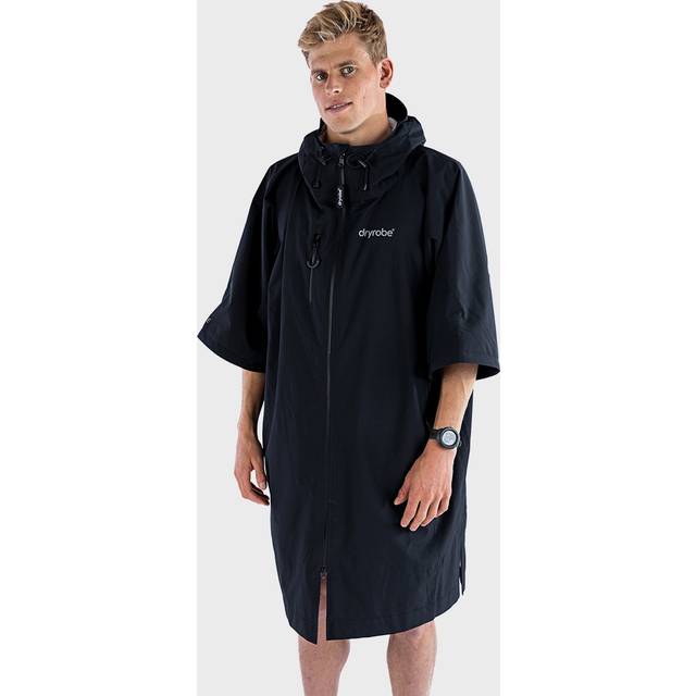 (Black Grey, Small) Dryrobe LITE Short Sleeve (Lightweight version)