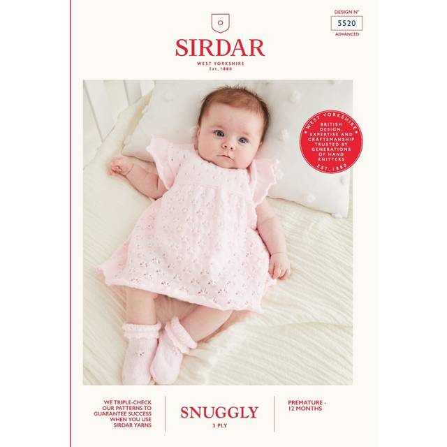 Sirdar Snuggly 3 Ply Baby Lovely Little Lacy Dress