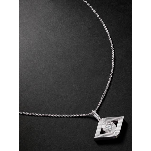 Sydney Evan - Evil Eye White Gold Diamond Necklace - Men - Silver