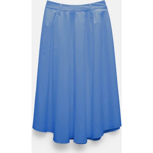 Cotton poplin midi skirt - blue (XL)