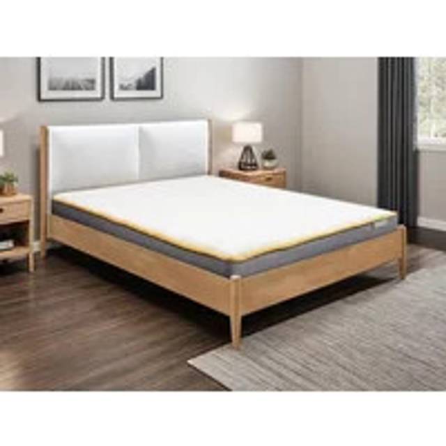 Birlea Marley Cream Fabric And Oak Wood Bed Frame King Size