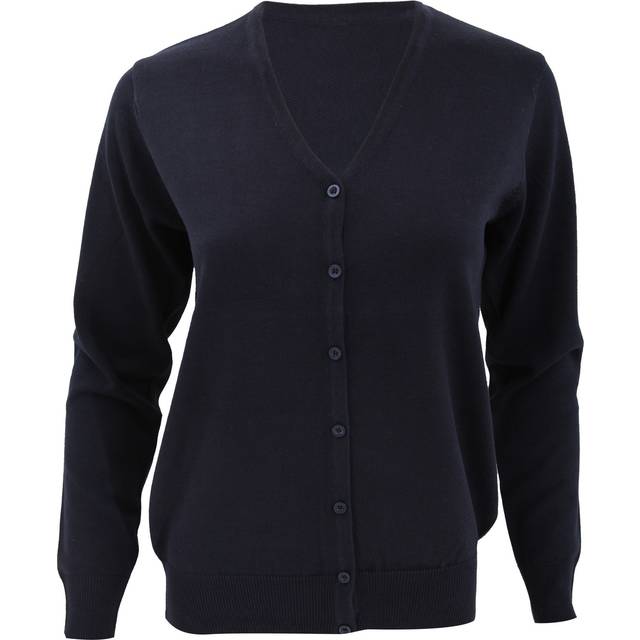 (14, Navy Blue) Kustom Kit Womens V-Neck Cardigan / Ladies Knitwear