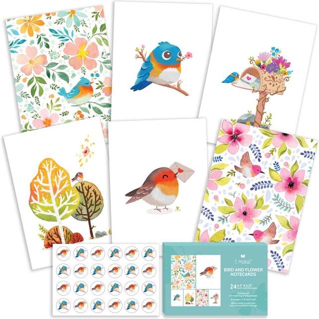 24 Blank greeting cards 45A x 625A - card Assortment Pack For All Occa