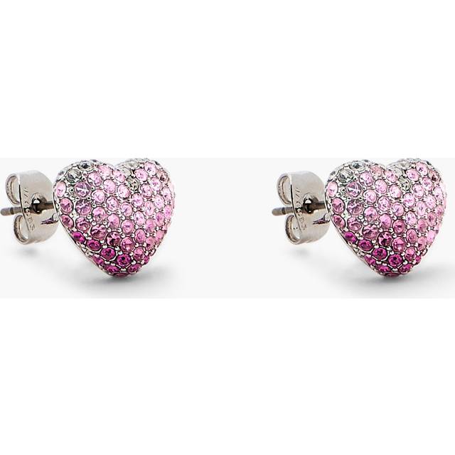 MARC JACOBS Marc Jacobs The Heart Balloon Pave Earrings in Silver/Rose