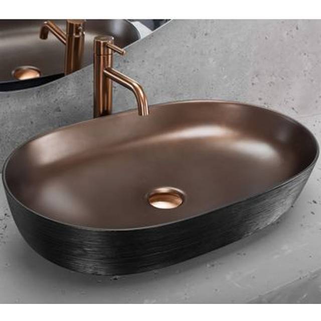 Countertop washbasin REA cleo 61 brush copper black