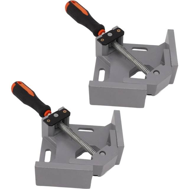 2PCS Single Handle Corner Clamp Aluminum Alloy 90 Degree Right Angle Clamp with Adjustable Swing