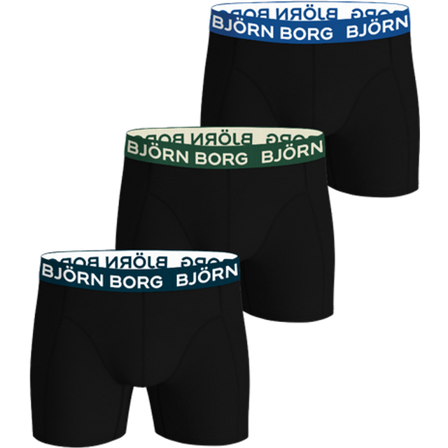 Björn Borg Cotton Stretch Boxers 3-pack Black, XS