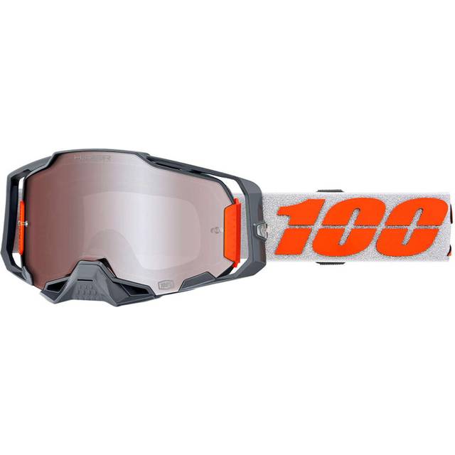 100% Armega Hiper Crossglasögon Silver-Mirror Silver Flash Lens