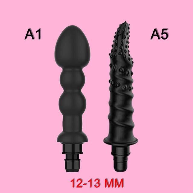 (a-13mm-Black-A1A5) Massage gun head vibrating fascia gun accessories silicone head lengthened fascia massage gun striking vibrator