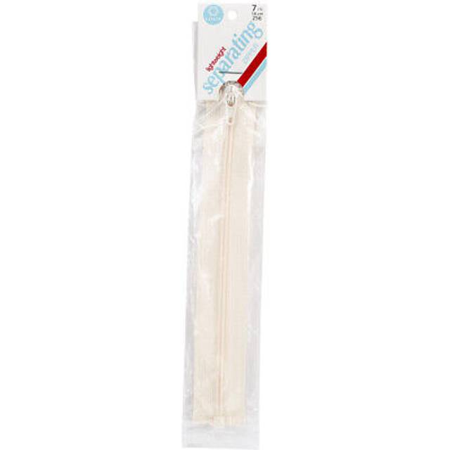"Coats Lightweight Separating Zipper 7""-Natural F49 7-256"