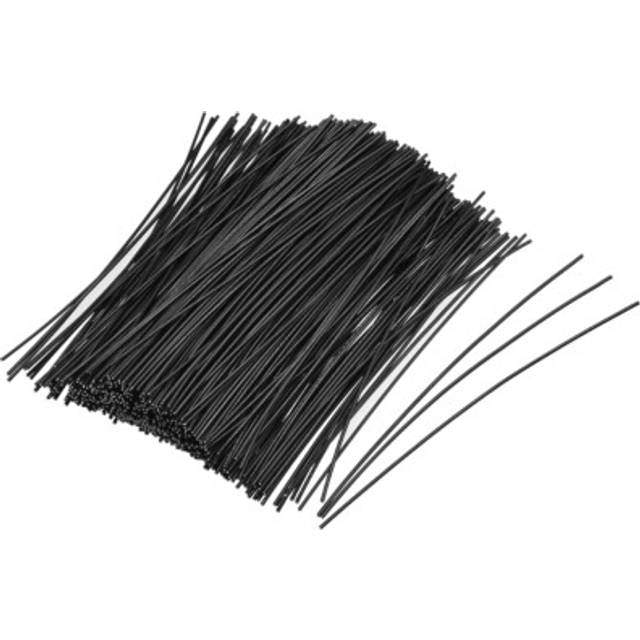 Metallic twist ties 100mmx1mm plastic black cable cord ties 500pcs