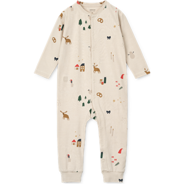 Birk Printed Pyjamas Jumpsuit - Holiday / Sandy