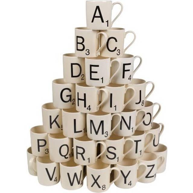 Scrabble Coffee Mug - Choose Your Letters Letter F