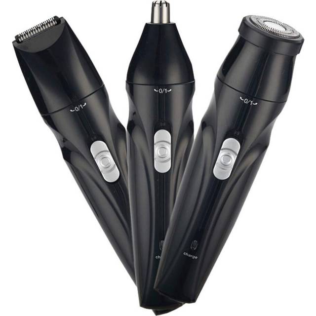(Silver) In Three One Shaver With Electric Charge Display For Mens Electric Shavers
