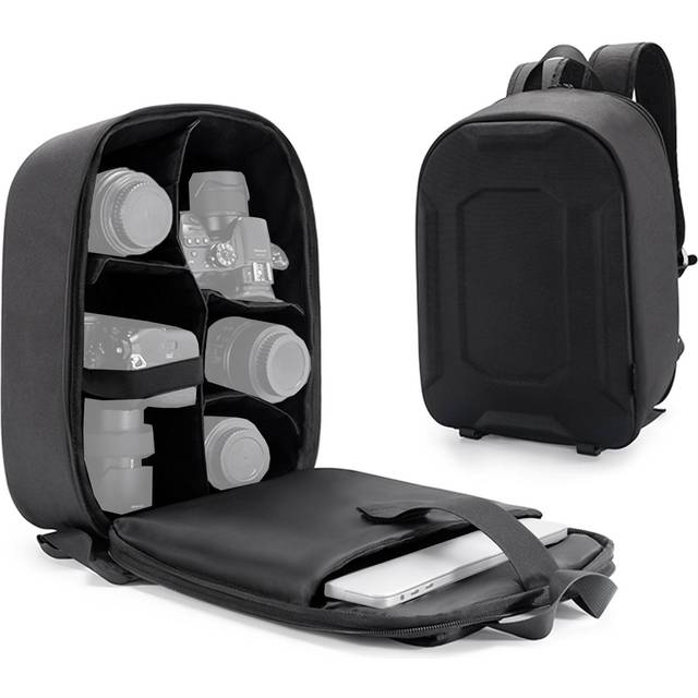 Multifunctional Camera Backpack Hardshell DSLR Camera Bag Large Capacity Camera Case Waterproof svart