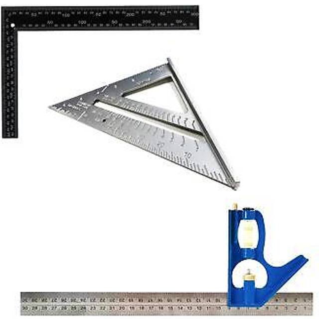 6/8/12 inch roofing speed square rafter angle measuring triangle guide aluminium