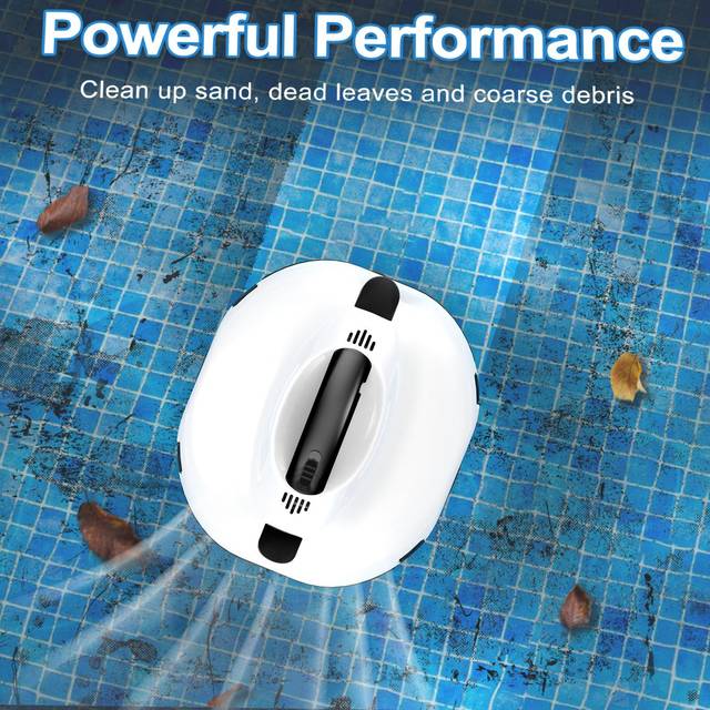 Helautomatisk Robotic Pool Cleaner Självparkerande Sladdlös Pool Dammsugare Robot US Plug