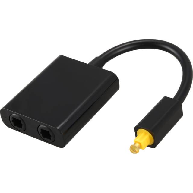 SPDIF Optical Audio Splitter 2 Way Toslink Splitter Adapter Hub