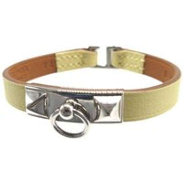 Preloved Chaine dAncre bracelet Lime Leather Unisex - Beige - One Size