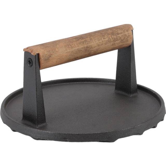 Cast Iron Grill Press Round Heavy Duty 3 Lbs Prevent Scalding Burger Press with Handle for Kitchen