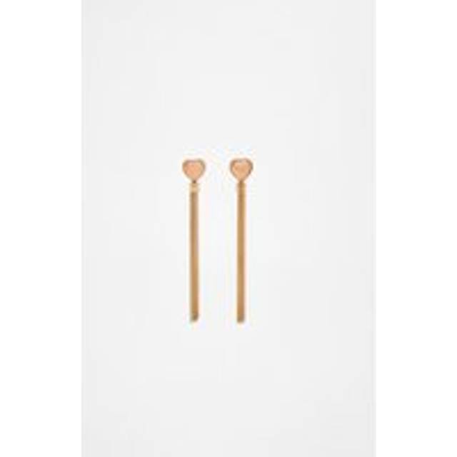 Stradivarius Resin dangle earrings Pink OS