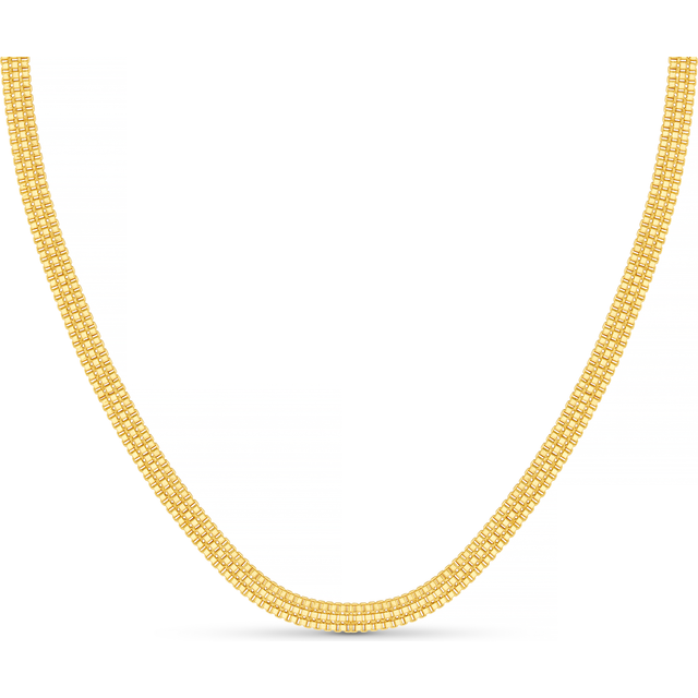 Orelia Flat Box Chain Necklace, Gold